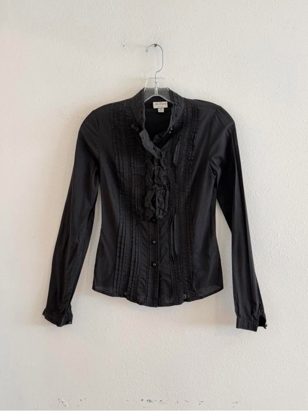 Alice Temperly for Target Black Ruffled Button-Front Women's Blouse